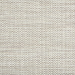 Outdoor broadloom carpet swatch in a chunky grid weave in mottled cream and sable.