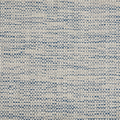 Outdoor broadloom carpet swatch in a chunky grid weave in mottled white, gray and blue.