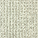 Wool broadloom carpet swatch in a chunky loop weave in white.
