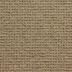 Wool broadloom carpet swatch in a chunky loop weave in gold.
