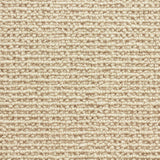 Wool broadloom carpet swatch in a chunky loop weave in cream.