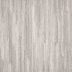 Wool-blend broadloom carpet swatch in a broken stripe pattern in cream, sable and brown.