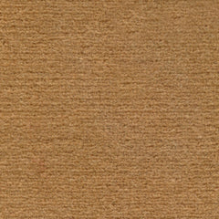 Wool broadloom carpet swatch in a high-pile weave in a solid tan colorway.