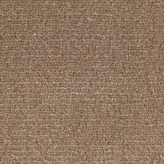 Wool broadloom carpet swatch in a high-pile weave in a solid mocha colorway.