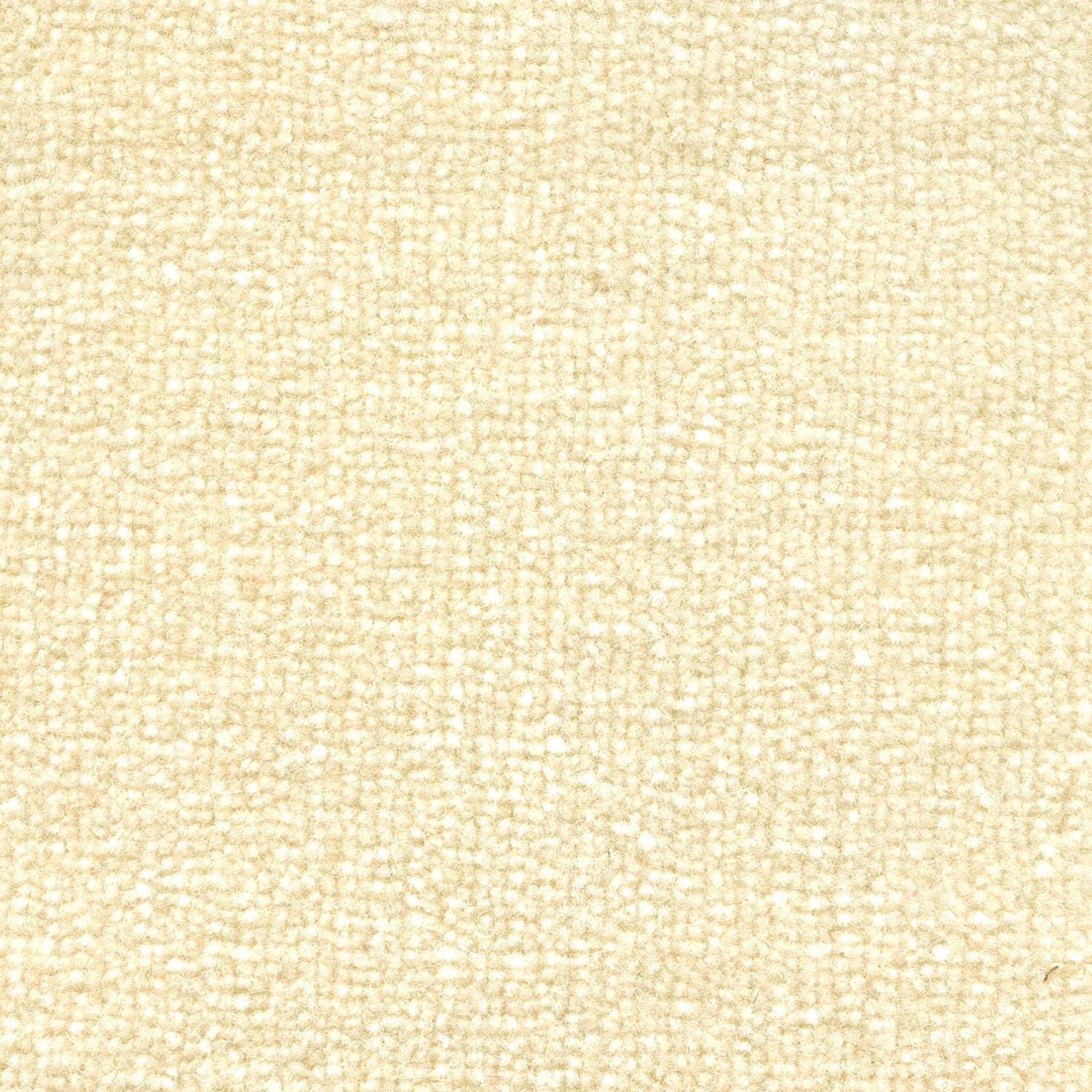 Wool broadloom carpet swatch in a high-pile weave in a solid cream colorway.