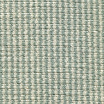 Wool broadloom carpet swatch in a high-pile striped weave in cream and sage.