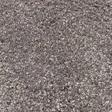 Nylon broadloom carpet swatch in a cut pile texture in silver.