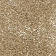 Synthetic blend broadloom carpet swatch in a cut pile texture in tan.