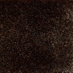Synthetic blend broadloom carpet swatch in a cut pile texture in dark brown.
