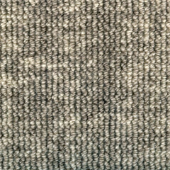 Wool broadloom carpet swatch in a chunky loop weave in mottled cream and sable.