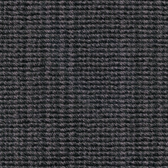 Wool broadloom carpet swatch in a chunky striped weave in dark purple and charcoal.
