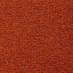 Wool broadloom carpet swatch in a cut pile texture in burnt orange.