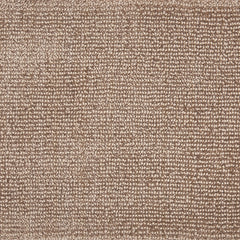 Nylon broadloom carpet swatch in a nubby textured weave in sable.
