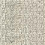 Nylon broadloom carpet swatch in a ribbed weave in mottled cream, tan and gray-blue.