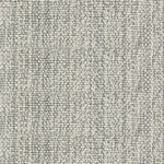 Nylon broadloom carpet swatch in a ribbed weave in mottled cream and gray.