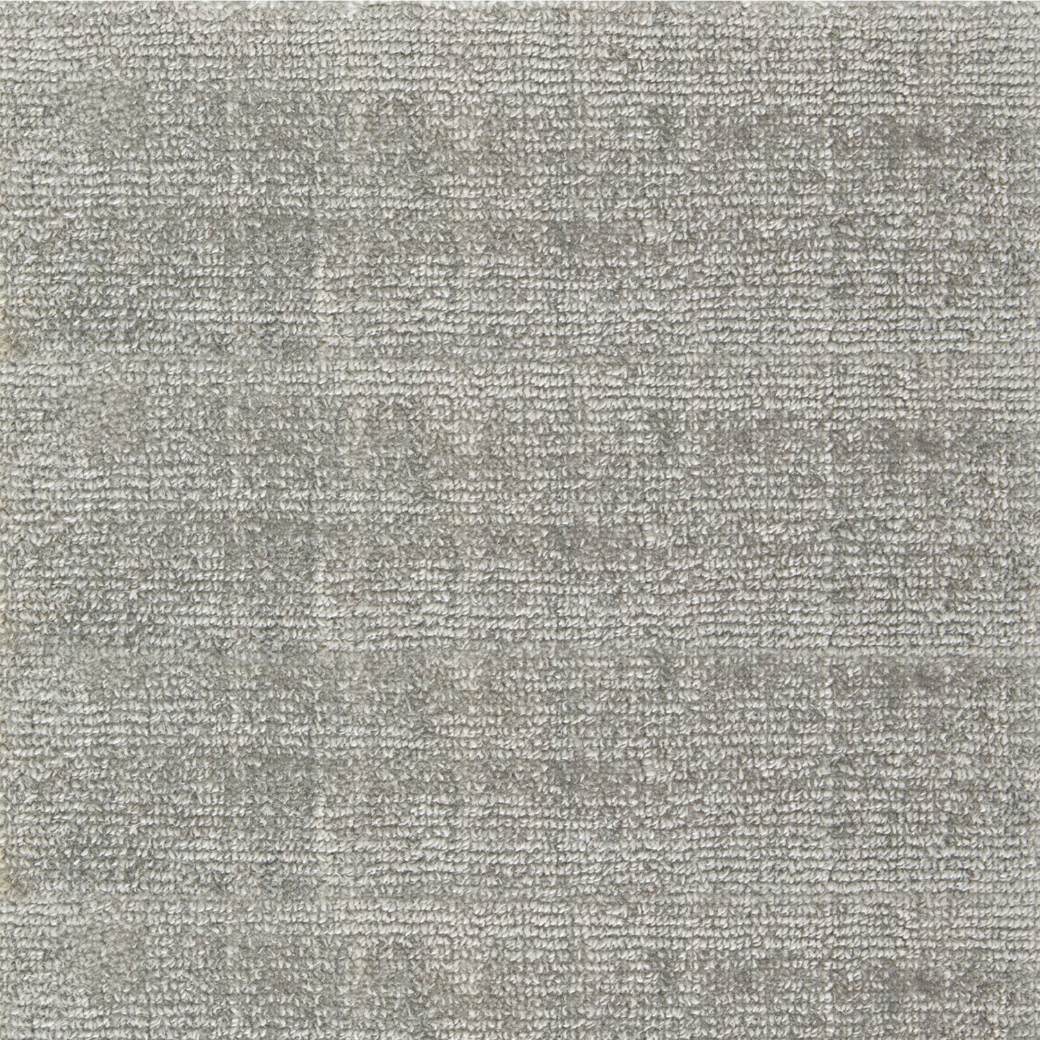 Nylon broadloom carpet swatch in a textured weave in gray.