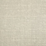 Wool broadloom carpet swatch in a chunky weave in mottled gray and cream.