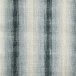 Wool-blend broadloom carpet swatch in an ombré stripe print in shades of white, gray-blue and charcoal.