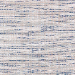 Wool-blend broadloom carpet swatch in a chunky flat weave in mottled white, cream and blue.
