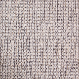 Wool-blend broadloom carpet swatch in a ribbed loop weave in mottled cream, gold and charcoal.