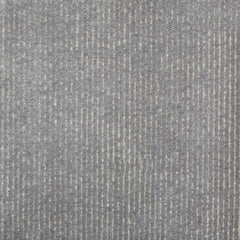 Synthetic-blend broadloom carpet swatch in a dimensional ribbed weave in dark gray.
